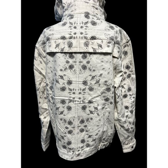 Ser.O.Ya Hoodie UNISEX SM WHITE/GREY SEASHELL Print Kangaroo Pocket GORPCORE - Picture 7 of 13